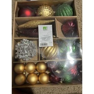 H for Happy 30 pc Christmas Ornament  Set